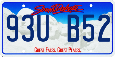 SD license plate 93UB52
