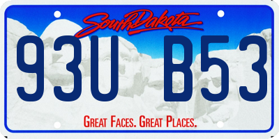 SD license plate 93UB53