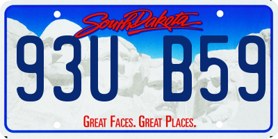 SD license plate 93UB59