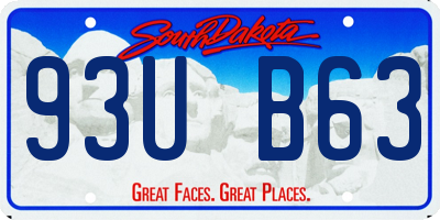 SD license plate 93UB63