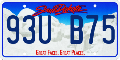 SD license plate 93UB75