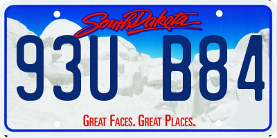 SD license plate 93UB84