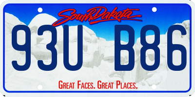 SD license plate 93UB86