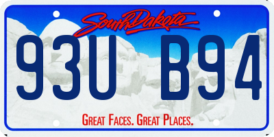 SD license plate 93UB94