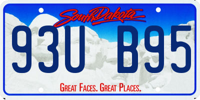 SD license plate 93UB95