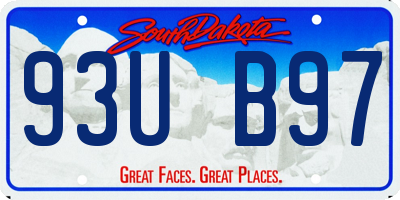 SD license plate 93UB97