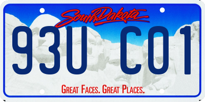 SD license plate 93UC01