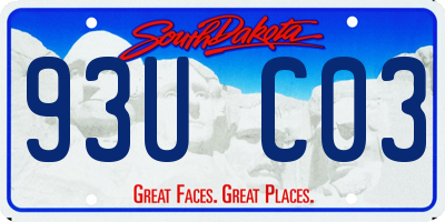 SD license plate 93UC03