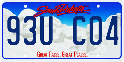 SD license plate 93UC04