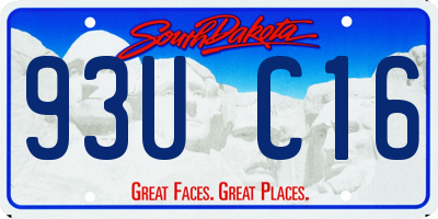 SD license plate 93UC16