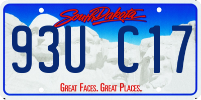 SD license plate 93UC17