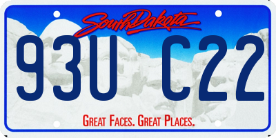 SD license plate 93UC22