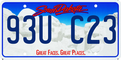 SD license plate 93UC23
