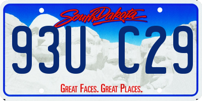 SD license plate 93UC29