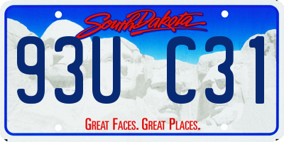 SD license plate 93UC31