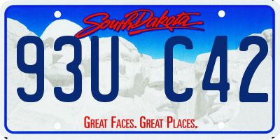 SD license plate 93UC42