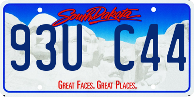 SD license plate 93UC44