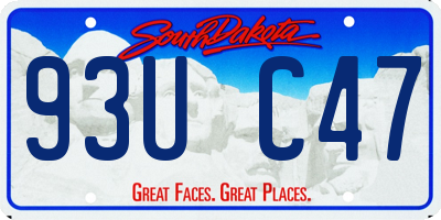 SD license plate 93UC47