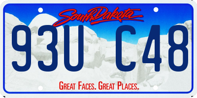 SD license plate 93UC48