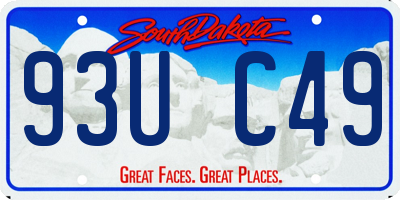 SD license plate 93UC49