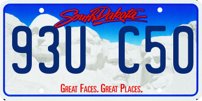 SD license plate 93UC50