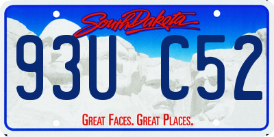SD license plate 93UC52