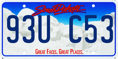 SD license plate 93UC53