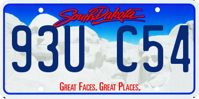 SD license plate 93UC54
