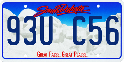 SD license plate 93UC56