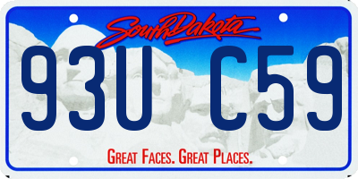 SD license plate 93UC59