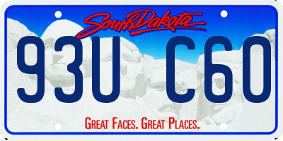 SD license plate 93UC60
