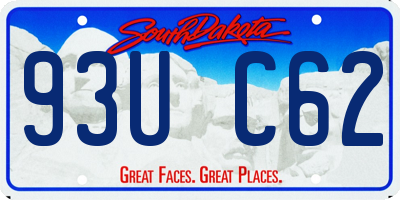 SD license plate 93UC62