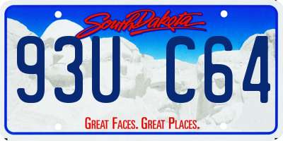 SD license plate 93UC64