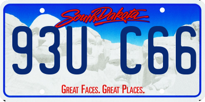 SD license plate 93UC66