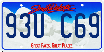 SD license plate 93UC69