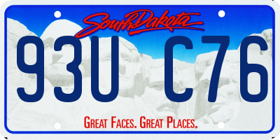SD license plate 93UC76