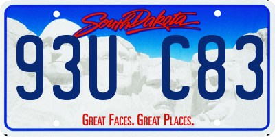 SD license plate 93UC83