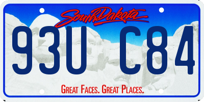 SD license plate 93UC84