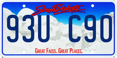 SD license plate 93UC90