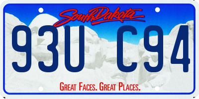 SD license plate 93UC94