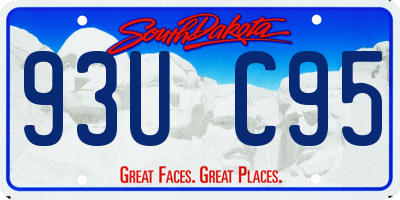 SD license plate 93UC95