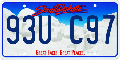 SD license plate 93UC97
