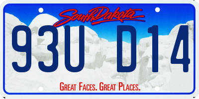 SD license plate 93UD14