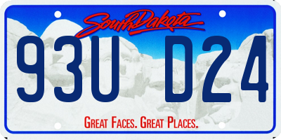 SD license plate 93UD24