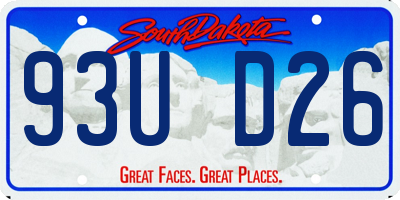 SD license plate 93UD26