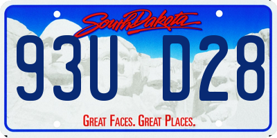 SD license plate 93UD28