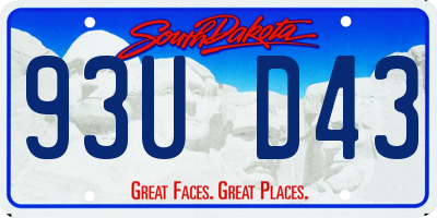 SD license plate 93UD43