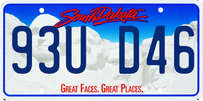 SD license plate 93UD46