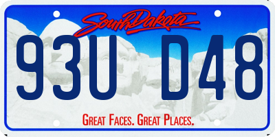 SD license plate 93UD48