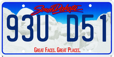 SD license plate 93UD51